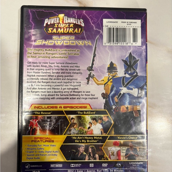 Power Ranger dvd - Picture 2 of 2